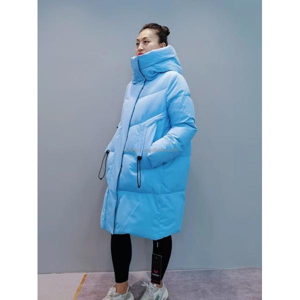 FODARLLOY F22517 Ladies Warm Hooded Cotton-padded Clothes Women Slim Long Winter Jackets Women Coats