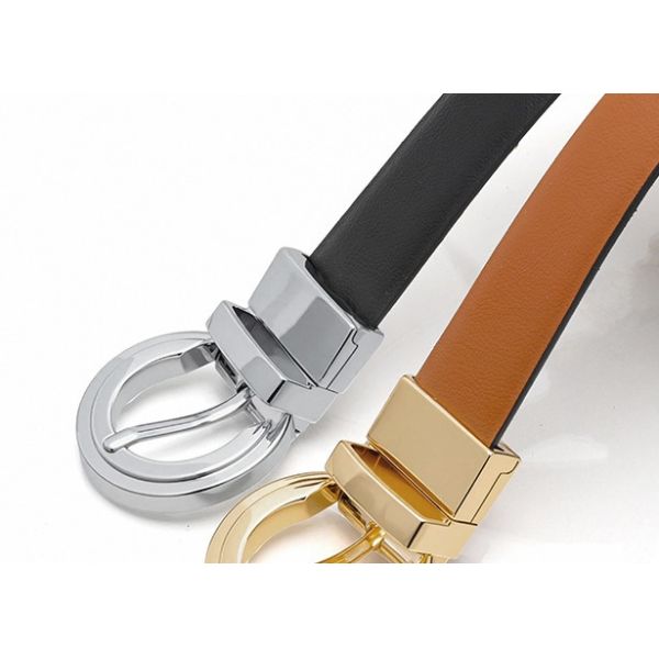 European & American Style，PU Leather Belt，Double Sided Belt，Alloy Buckle， For Men & Women