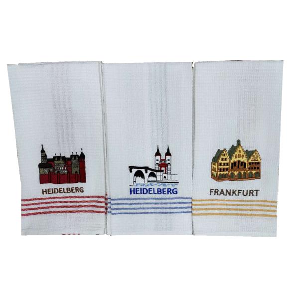 Напечатанные полосы хлопчатобумажные полотенца для взрослых гольфистов