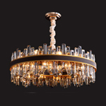 E14 Роскошные современные кристаллические люстры Ржавостойкие кожаные украшения Черный подвесный свет