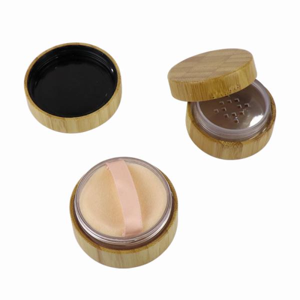 Hot Stamping Screw Cap Bamboo Aluminum Jar 1OZ 1.8OZ 3.5OZ Bamboo Canisters