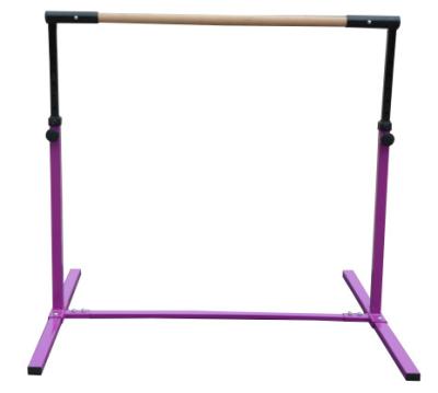 Height Adjustable Horizontal Bar , Purple Children'S Gymnastics Bar For Preschool