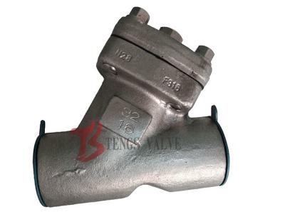 F316 BSPT Forged Y Strainer PN16 With Drain Plug DN32 SS316 Screwed Strainers
