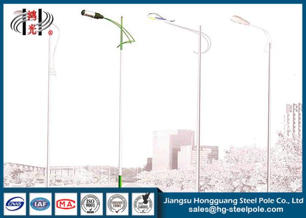 ODM 2M - 30M Q345 Steel Decorative Street Light Pole / Road Light Pole Anti Rust