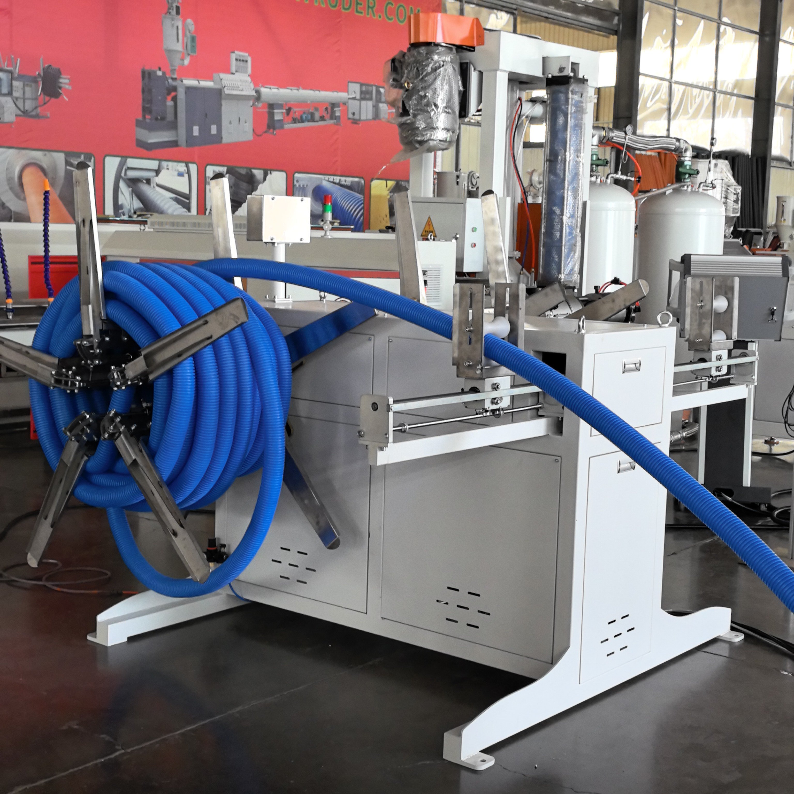 CE Certified Flexible Ventilation Air Duct Corrugated Pipe Extrusion Line Making Machine