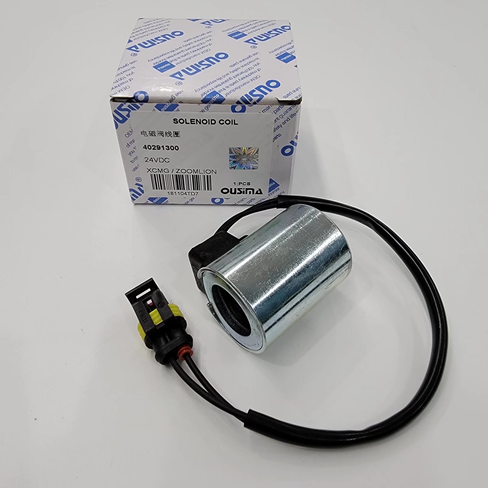 Bobina 40291300 da válvula de solenoide 24VDC para a máquina escavadora XCMG ZOOMLION