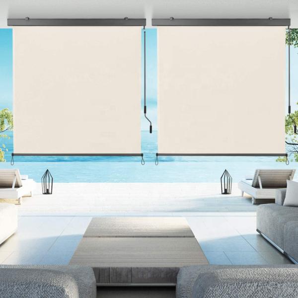 1.6m*2.5m Polyester Sail Material Retractable Waterproof Sun Shade Drop Vertical Awning