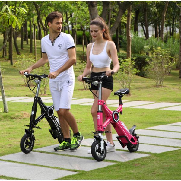 Light Weight Foldable Electric Bicycle with Seat , Electric Bike Kit Lithium Battery