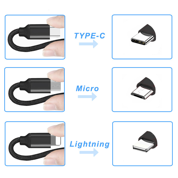 Durable 3 In 1 Multifunctional USB Cable OD 3.5mm