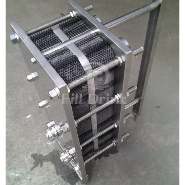 Syrup Plate Soft Drink Production Line Industrial Plate Heat Exchanger SUS304