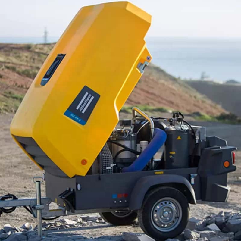 XAS 88-7 Portable Diesel Screw Air Compressor Atlas Copco For Industrial Construction