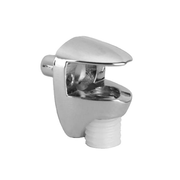 Square Zinc Alloy Nickel Plated Glass Shelf Support Clip for Book Shelving Cabinet