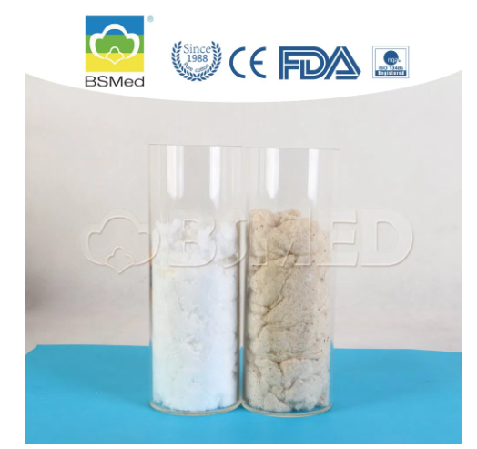 Absorbent Bleached Hydrophilic Raw Cotton Bleached Cotton Noil Combed Ordorless Eco Friendly Surgical