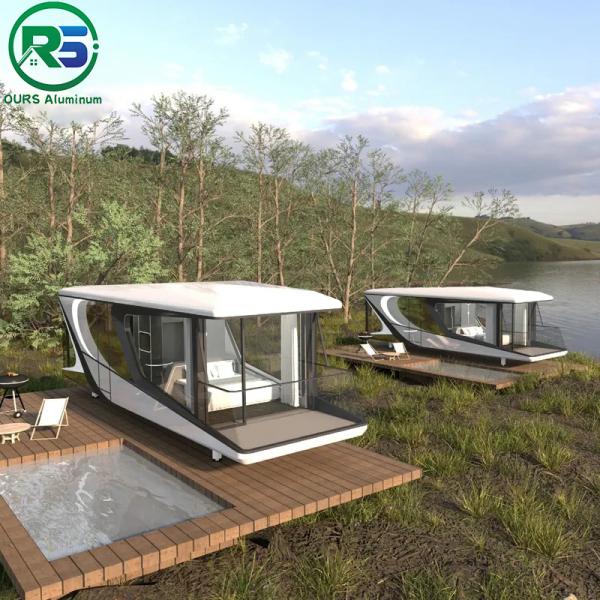 Располагаясь лагерем курортный отель контейнера алюминиевого дома солнечности дома 40ft капсулы полный