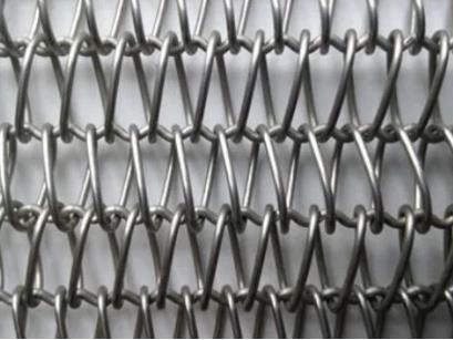 Food Grade 314 316 Ss Chain Link Conveyor Belt Anti Corrosion