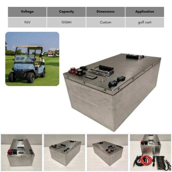 Customizable Electric Golf Cart Lithium Battery 96v100ah Electric Golf Trolley Battery