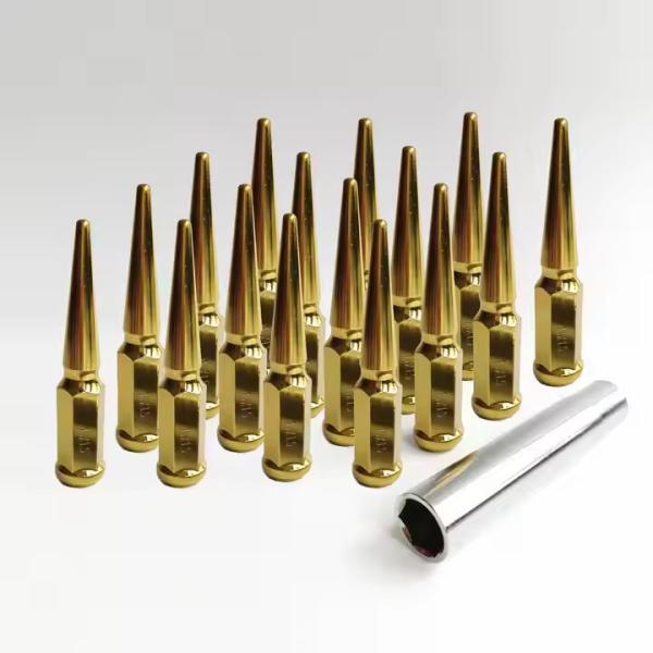 M14x1.5 Spike Lug Nuts Solid 4.4 Tall Replacement For 5 Lug Wheels