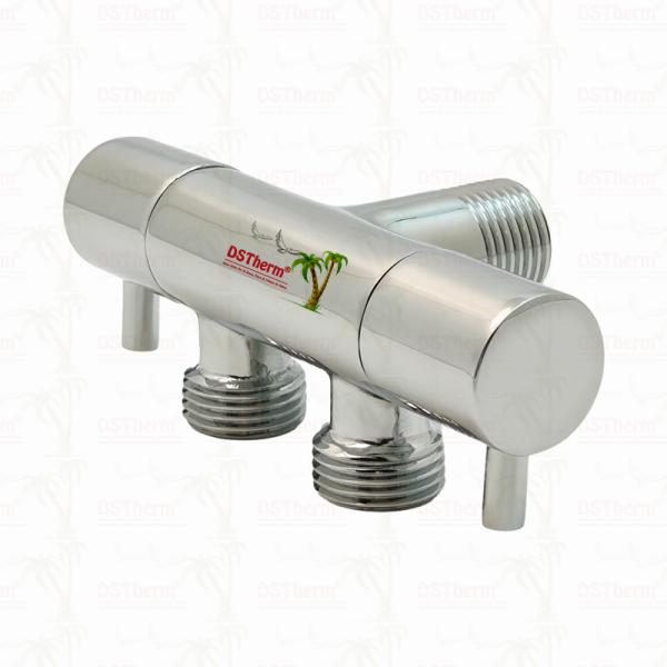 3-Way Diverter Valve Double Switch Angle Valve One-inlet Two-outlet Angle Valve Double Handle Angle Valve