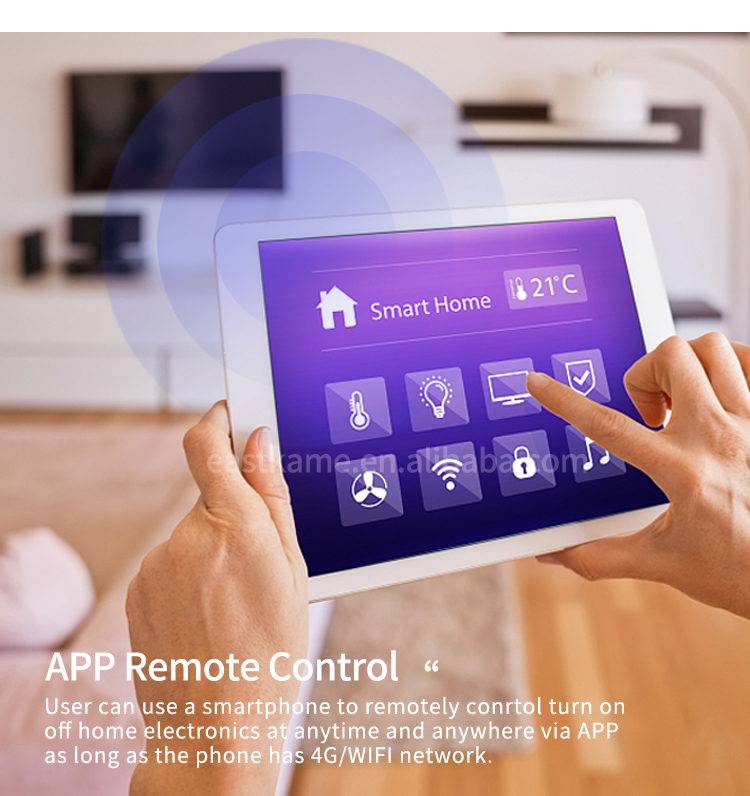 Newest WiFi Smart Wireless Light Switch with for Tuya Module Remote Control CE RoSH 10A Max Current Touch Panel