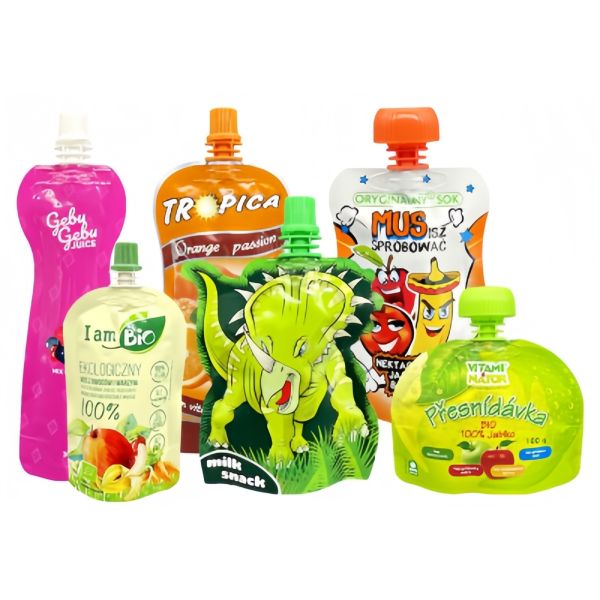 Food Grade Yogurt Spout Pouches BPA Free Reclosable Printed Spout Pouch