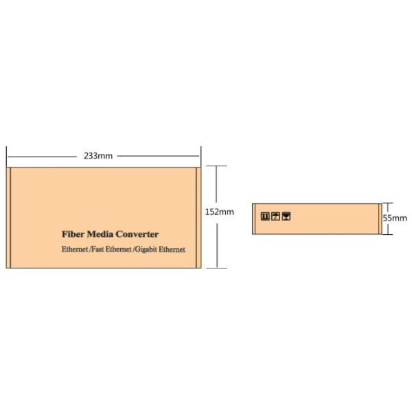 Lightweight Fiber Optic Gigabit Ethernet Switch 2*100Mbps Optical Ports 3*10/100Mbps RJ45 Ports