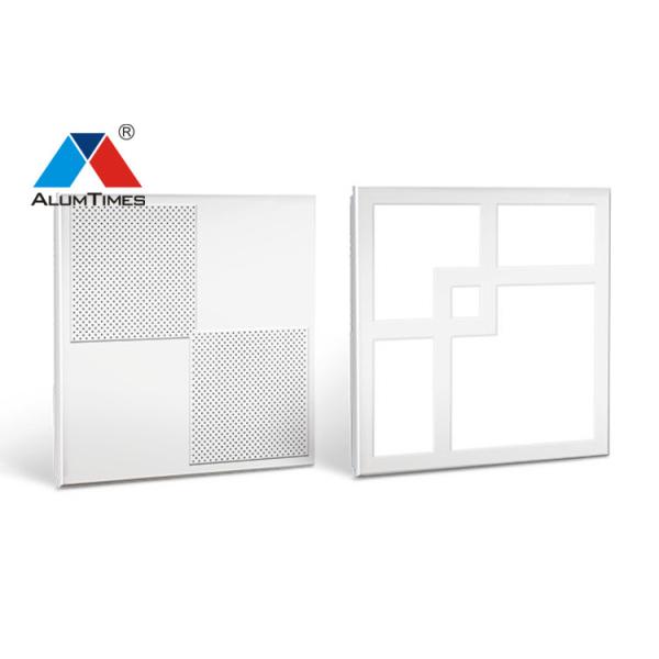 Zero Clearance Perforated Metal Drop Ceiling Tiles Closed Floating