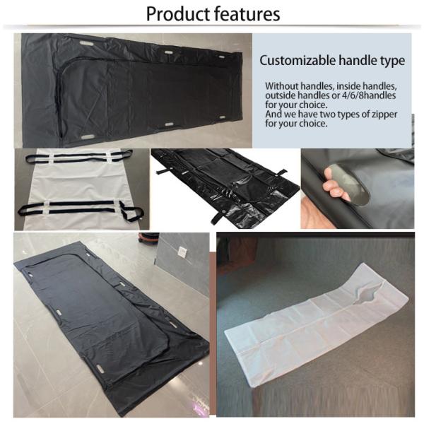 European Style Waterproof Dead Body Bag With PVC & PEVA Material