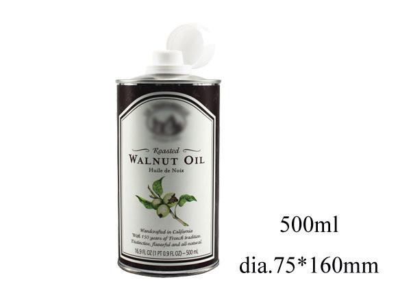 DADI 500ml Round Olive Oil Can Cold Press Oil Tinplate Containers Customized Printings
