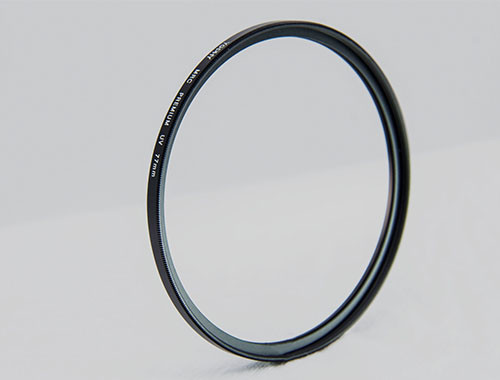 Simple Stylish Camera Lens UV Filters Black Optical Glass For Protecting Lens