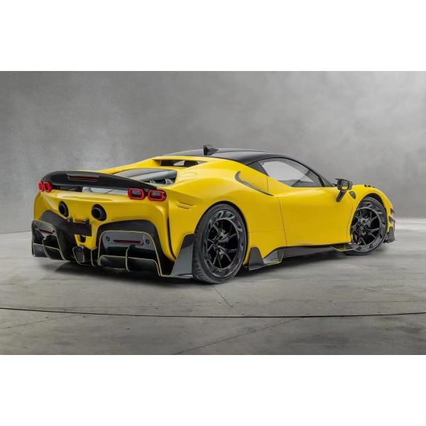 SF90 Ferrari Body Kit MSY Style Carbon Fiber Rear Bumper Lip Spoiler Side Skirt