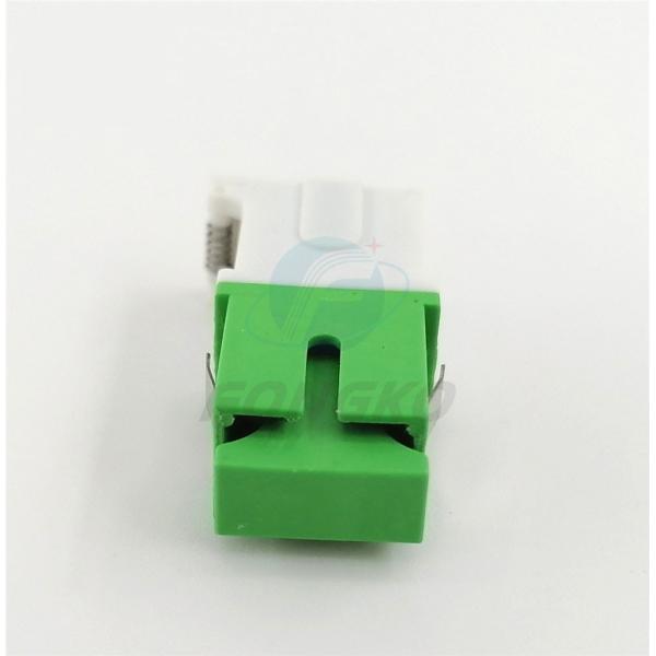 Adaptador verde blanco unimodal a una cara de la fibra óptica de los adaptadores SC/APC de la metralla del metal de APC Shell del obturador auto