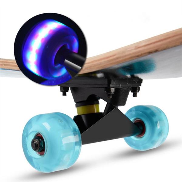 8inch Double Kick Skateboard Deck Black Complete Skateboard OEM Available