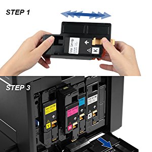 Multicolor DELL E525W Generic Replacement Printer Cartridges 1400 Pages Yield