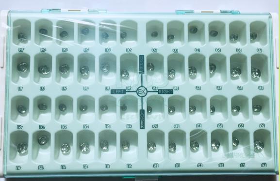 Stainless Steel Orthodontic Dental Lab Equipment Primary Molar Kids Crown Refill Kit