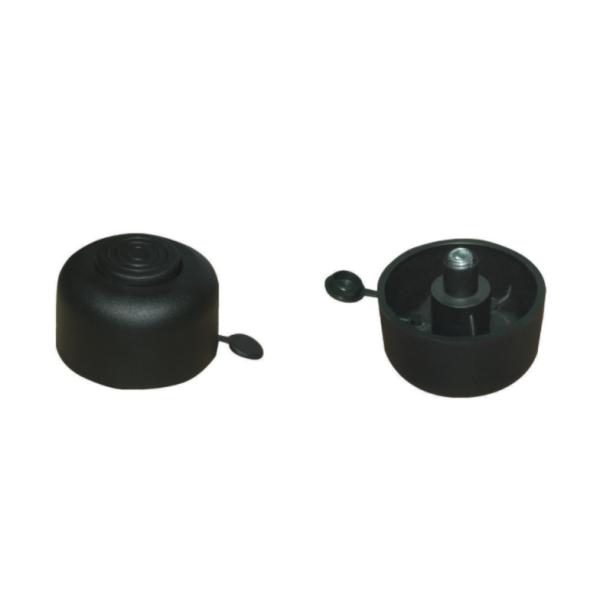 Zinc Plated Steel Black Finish Furniture Leg M8 Threaded Plastic Cabinet Adjustment Feet