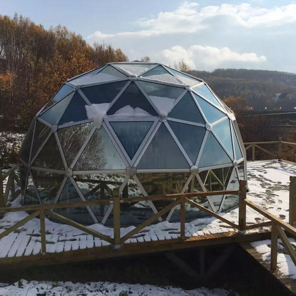 Outdoor Glass Igloo Camping Geodesic Dome Tent 12M Diameter