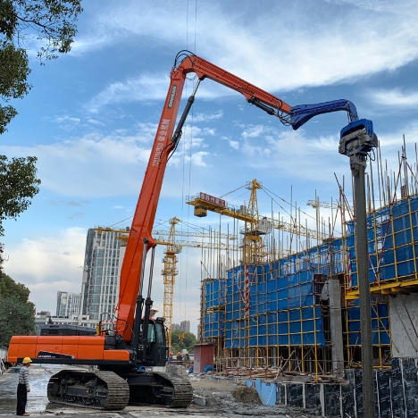 водитель кучи молотка 18m гидравлический Vibratory малошумный