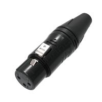 3 broches connecteur XLR mâle imperméable à l'eau DMX fil d'accouplement connecteur audio vidéo prise féminine pour extérieur