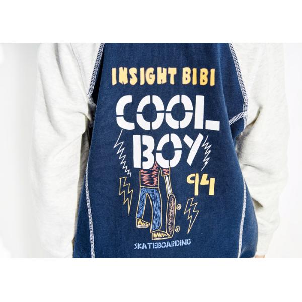 Contrast Color Terry Kids Boys Clothes Full Open Navy Blue Hoodie OEM Service