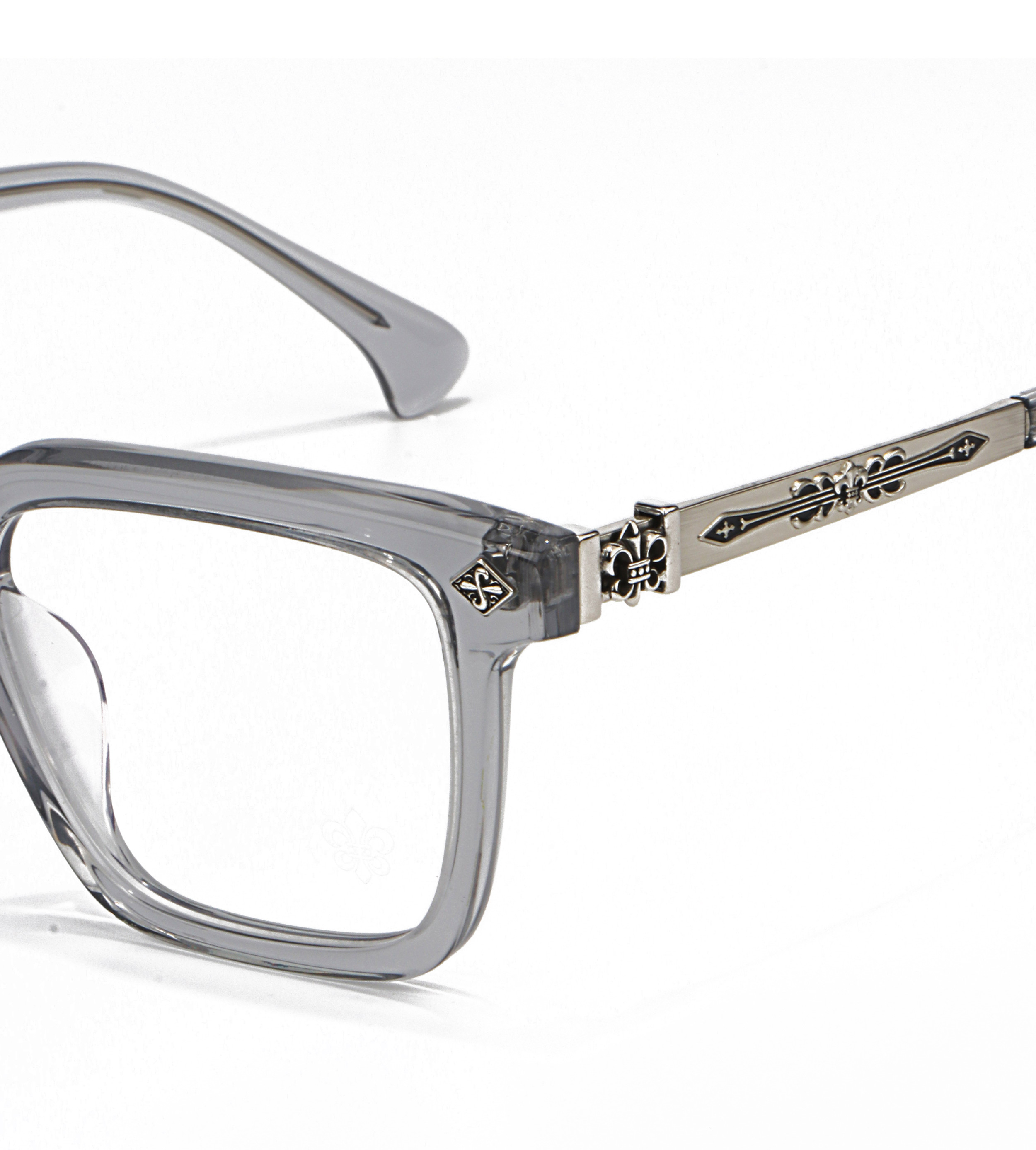 Y2k China Classic Style Spec Retro Transparent Grey Brown Optical Prescription Multifocal Luxury Brand Designer Glasses Frames
