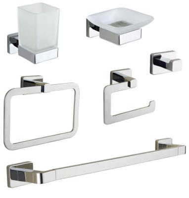 6 Piece Bathroom Hardware Accessories Set Chrome PVD Gold Bath Hardware Set