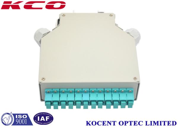 Din Rail Fibre Optical Termination Box For Multimode OM4 OM5 KCO-DINRAIL-SC-OM3-12