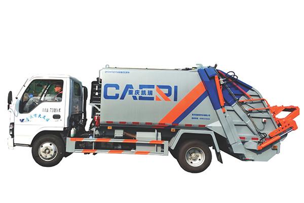 Veículo de transporte especial com 12 m3 de volume efetivo do contentor de lixo