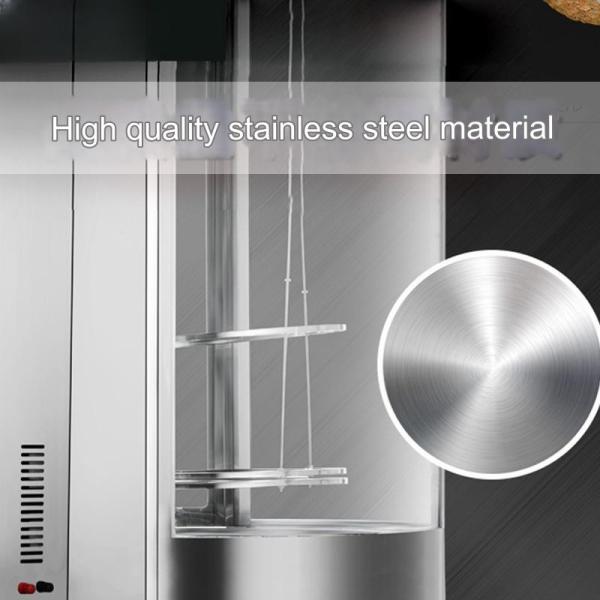 BBQ Meat Skewer Machine with Automatic Rotating Chicken Grill and Gas/Electric Heating