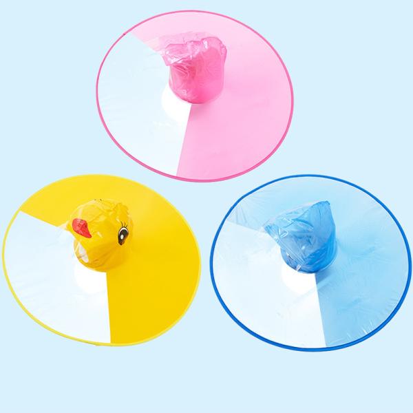 Yellow Duck Raincoat and Cartoon Umbrella Set for Kindergarten Children's Outdoor Fun