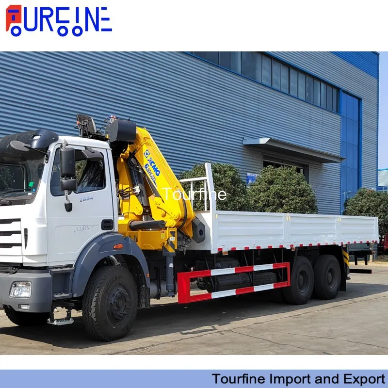 Knuckle Boom Beiben 6×4 Truck Mounted Crane with 10 Ton Hydraulic Lifting Capacity
