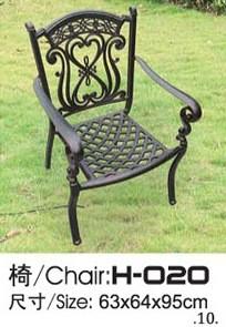 Leisure  Garden Cast Aluminum 6 Seater Outdoor Furniture Table And Chair Set Garden Furniture