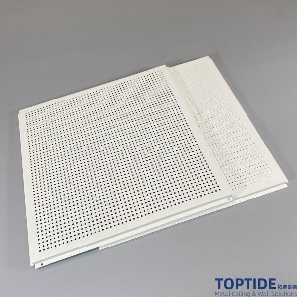 High Strength Curved RAL9016 0.6mm Lay In Metal Ceiling Tiles Snap Type