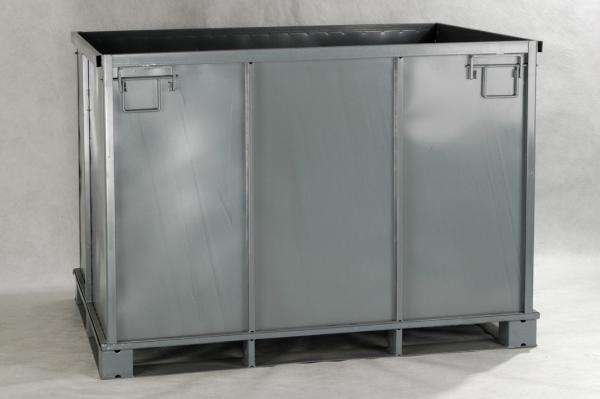 Q235 Warehouse Metal Storage Bins 1500L Storage Metal Folding Container