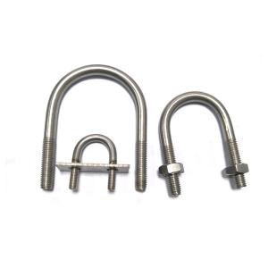 A2 A4 Combined Thread Ends Machinery U Bolts with nuts and plate